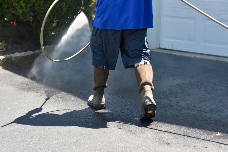 Power Washing a Driveway